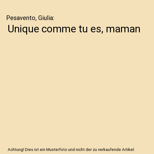 Unique comme maman - es,,