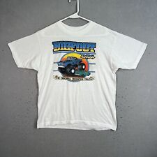 Vintage 80s Big Foot 4X4X4 Monster Truck Racing T Shirt Adult Medium White Mens