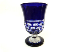 verre vase en cristal doublé bleu Baccarat Saint Louis XIXeme