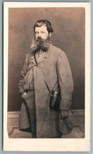 CDV 1870 man with binocular case. Old photo Verneuil in Boulogne sur mer 62