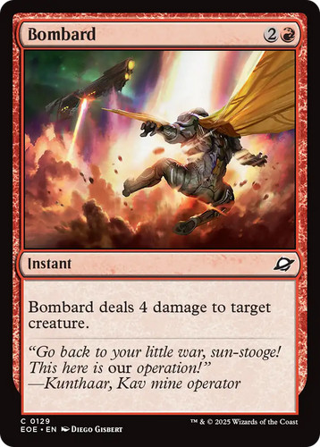 Bombard eoe edge of - bombard,