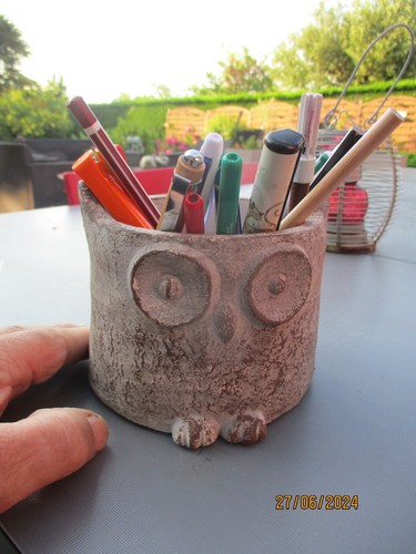 Chouette cache pot - de, plante