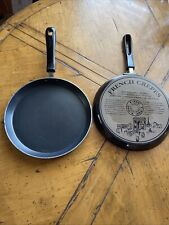 Crepe Pan T-Fal With French Crepes Recipe On Bottom Eiffel Tower Non Stick 2 LOT