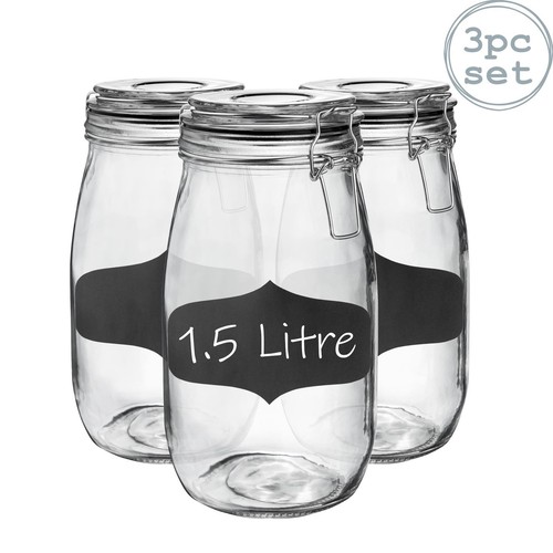 Verre stockage jars - 3x,