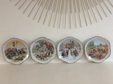 7 ⚜️ Déco Lot De 4 Petites Assiettes Murale Vintage Fabriqué en Corée