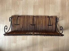 Patère Ancien,rotin,fer Forgé,porte-Manteau,bois,