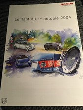 Brochure Honda Jazz/Civic/CR-V/FR-V/HR-V/Accord/Stream/S2000/NSX Tarif de 2004