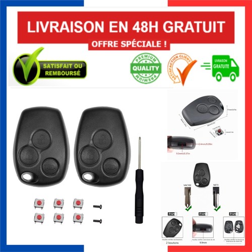 Coques clé renault boutons - coques, 3