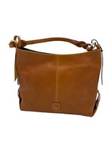 Dooney & Bourke Florentine Leather Twist Sac Shoulder Bag Natural