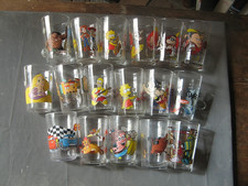 ++"540.20" LOT OF 17 VINTAGE SILKSCREEN MUSTARD GLASSES