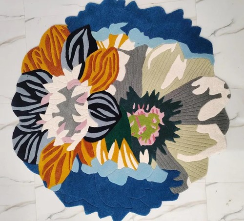 Tapis rond laine - en,