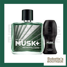 MUSK METROPOLITANO AVON 2 Produits pour Lui Eau de Toilette + Déodorant Bille