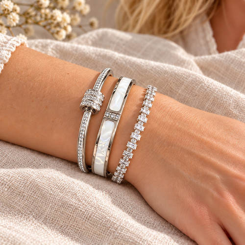 Lot bracelets argenté en - argenté,