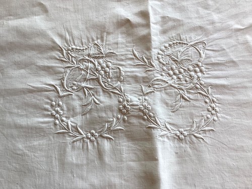 Drap ancien lin avec grand - drap,