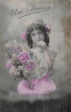 CP A KISS LITTLE GIRL ELEGANT HAT PINK FLOWERS - 64496