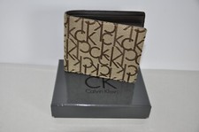 Portefeuille Calvin Klein homme en cuir et tissus Jacquard