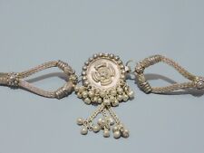 -BELLE ANCIENNE CEINTURE Métal Argenté ORIENTALE BOUCLE RONDE avec étoile   D