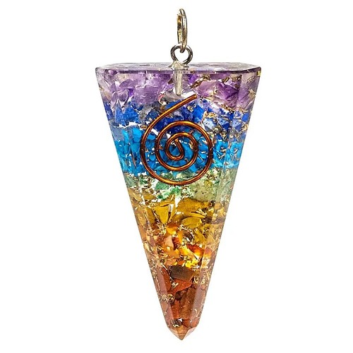 Orgonite pendentif conique