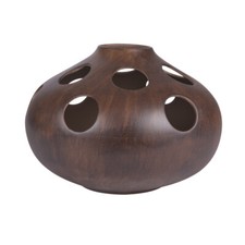 Lampe Totem effet bois forme galet 23cm céramique 30 cm table passion 30x30 cm