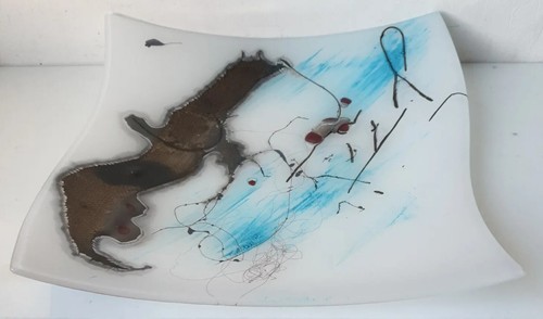 Plat carre verre vintage - carre,
