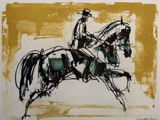 Roger Hebbelinck "Haute École" Hand Signed Vintage Aquatint Etching Make Offer