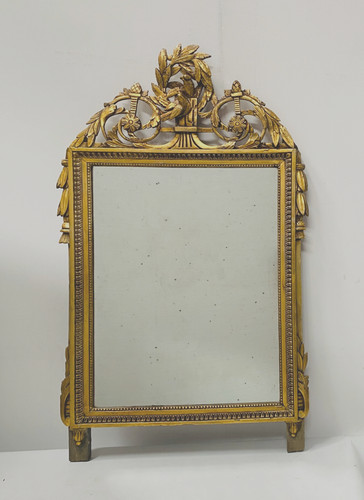 Miroir louis xvi bois doré - louis, en