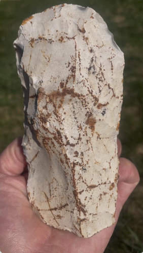 Large hache taillée silex - large,