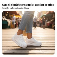 baskets crème à semelle