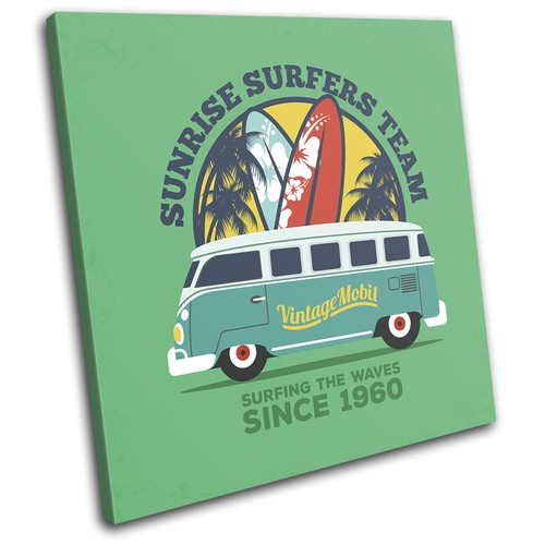 Retro surf beach bus vintage - surf,