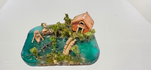 Maquette diorama pour train - pour,