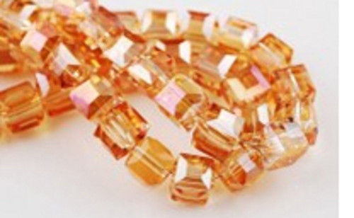 Perles cubes crystal 6 - 12,
