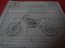 Moto MAICO 250 CROSS TYPE 253 EXTENSION CARD ASI homologation FMI MCTC 1981
