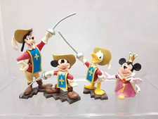 Set of 4 Disney TOMY Choco Egg Mickey Mouse Three Musketeer Miniature Figure Toy
