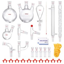 VEVOR Kit de Distillation de Verrerie de Laboratoire 29PCs 1000 mL Boro 3,3