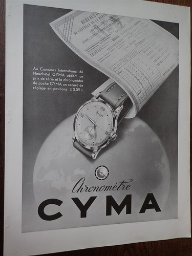 Cyma chronomètre klein - klein, +