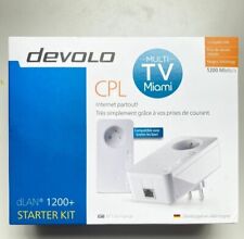 CPL DEVOLO 1200 DLAN, 2 PRISES CPL ET 2 FICHES JR45 NEUF COMPATIBLE AVEC LS BOX 