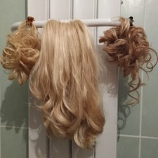 Postiche cheveux blonds lot de