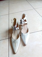 Escarpins femme en 38 UME Un Matin d'été cuir Gris argenté chaussures Santiags 