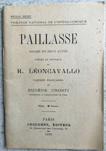 Paillasse drame deux actes - deux,