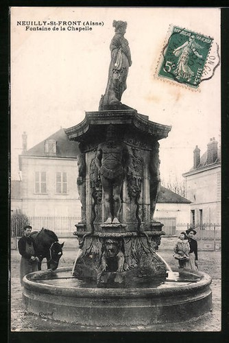 Cpa neuilly front - cpa, fontaine