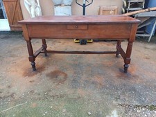 19th century country farm table in cherry tree