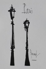 Bernard Buffet: Paris, Original Signed Engraving