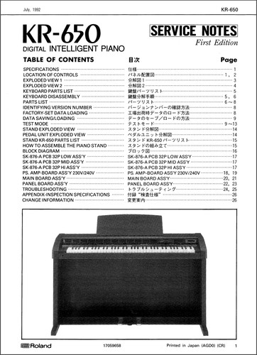 Roland 650 service manual - roland,