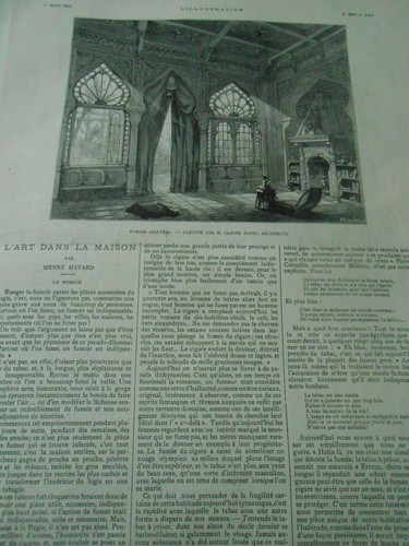 Gravure 1883 art dans la - art,