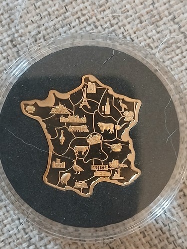 Piece hexagonale argent en - piece,