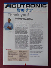 6/2001 ACUTRONIC NEWSLETTER SIMULATION SIMULATOR SOPEMEA SIMULATOR
