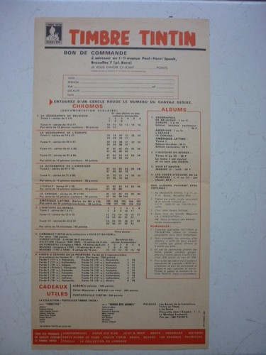 Herge bon de commande - herge,