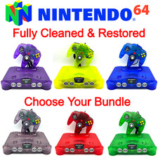 Nintendo 64 N64 *CHOOSE YOUR BUNDLE* Console + Controllers + Wires Set Funtastic