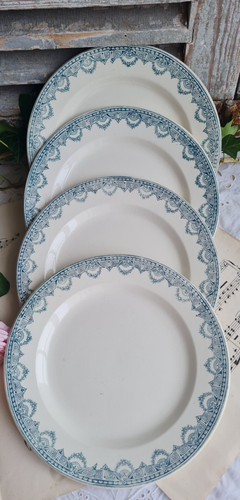 Anciennes assiettes plates - 4,