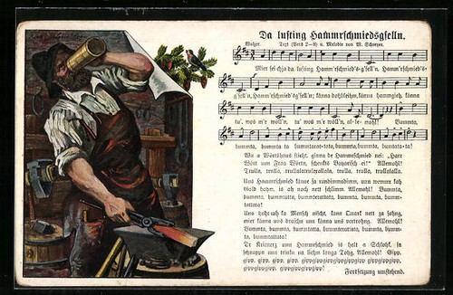 Carte postale chanson - de,